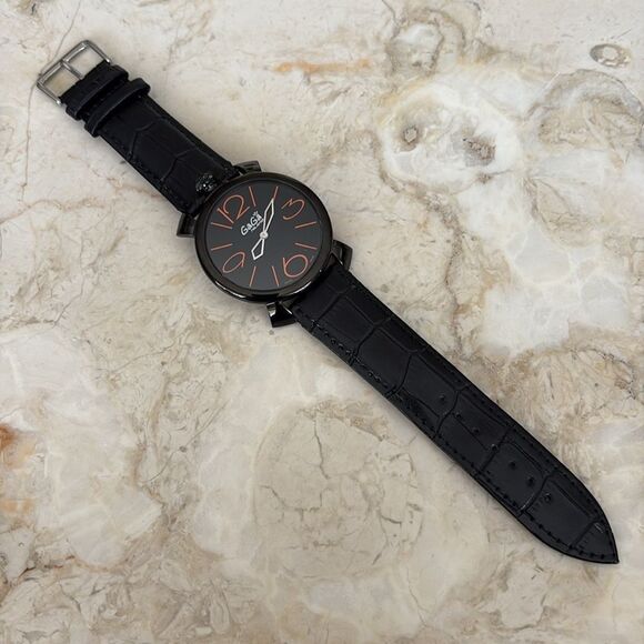 GaGa MILANO Manuale Thin 46mm 5092 Black Dial Quartz Analog Watch - Picture 8 of 10